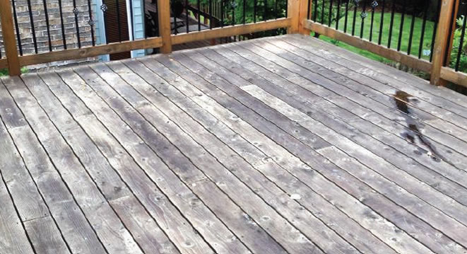 Immaculate Softwash Deck Cleaning Before