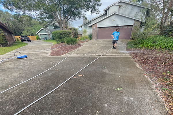 Concrete Driveway Cleaning Before